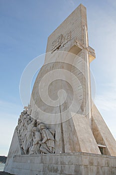 The view of PadrÃ£o dos Descobrimentos (The Monument of Discoveries), Lisbon, Portugal
