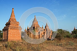 View of pagodas in Bagan