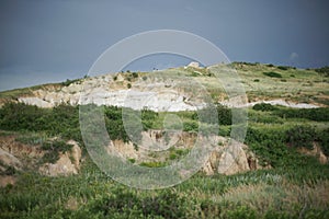 a view of paint mines interpretive park near Calhan east of Colorado Springs, CO, USA