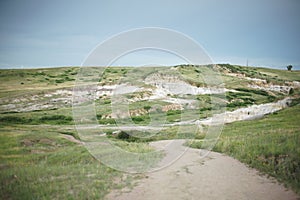 a view of paint mines interpretive park near Calhan east of Colorado Springs, CO, USA