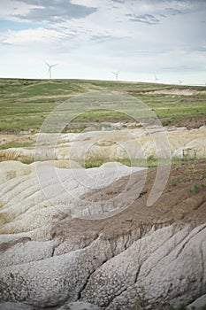 a view of paint mines interpretive park near Calhan east of Colorado Springs, CO, USA