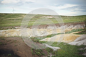 a view of paint mines interpretive park near Calhan east of Colorado Springs, CO, USA