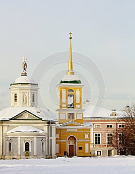 View of the palace church in Kuskovo estate