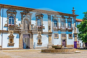 View of the palace of Justice in Guimaraes in Portugal