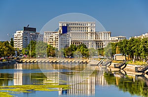 View of Palace of Parliament in Bucharest