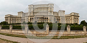 View of the Palace of the Parliament, or People`s House. Bucharest. Romania