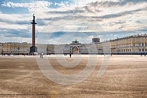 View of Palace Square in St. Petersburg, Russia