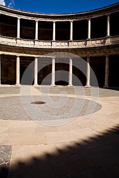 View of Palacio de Carlos V in The Alhambra