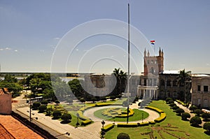 View of Palacio Lopez in Asuncion, Paraguay