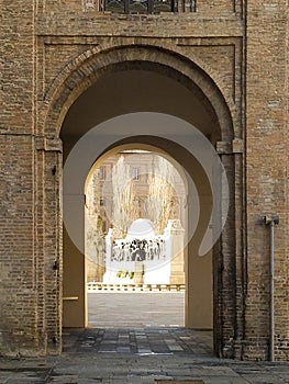 View of Palazzo della Pilotta, Parma, Italy