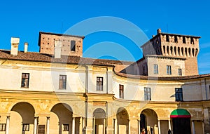 View of Palazzo Ducale on Piazza Castello in Mantua