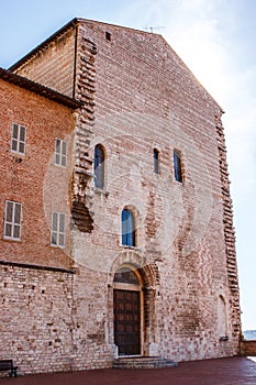 View of Palazzo Pretorio (Praetorian Palace) in Gubbio, Umbria,