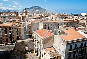 View of Palermo with old houses and monuments