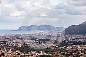 View of Palermo and the surrounding hills