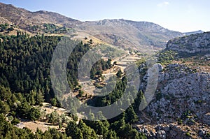 View from Palio Pyli mountain, Kos, Greece photo