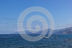 View of Palmasera beach in Cala Gonone, Sardinia