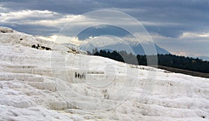 View of the Pamukkale travertines, Turkey