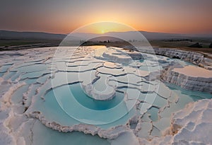 A view of Pamukkale in Turkey