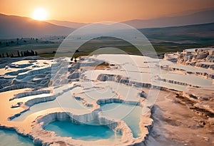 A view of Pamukkale in Turkey