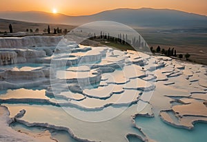 A view of Pamukkale in Turkey