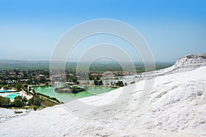 View of the Pamukkale, Turkey. Sights of Turkey