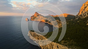 View from Panoramica Cap al Cap Formentor, Majorca, Balearic Islands, Spain, Mediterranean, Europe, 4k video footage