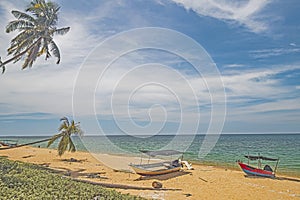 The view of Pantai Jambu Bongkok Beach with at Terengganu, Malaysia.