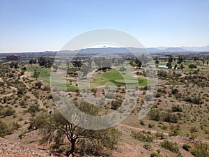 View of Papago Golf Course in Phoenix from Local Hiking Trail