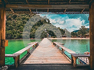 View of paradise Santhiya resort in Koh Yao Yai, island in the Andaman sea between Krabi and Phuket Thailand