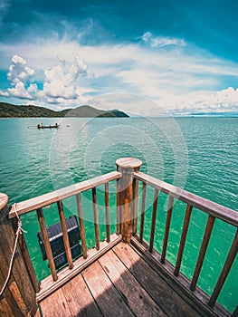 View of paradise Santhiya resort in Koh Yao Yai, island in the Andaman sea between Krabi and Phuket Thailand photo