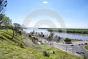 View at Parana River from Urquiza Park in Parana, Entre Rios, Argentina photo