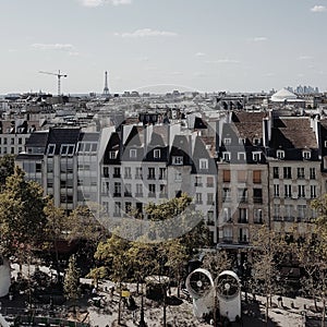 View of paris from the centre Pompidou