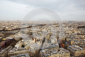 View of Paris city from Eiffel Tower