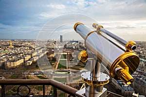 View of Paris city from Eiffel Tower