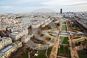 View of Paris city from Eiffel Tower