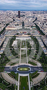 view of Paris from the Eiffel Tower