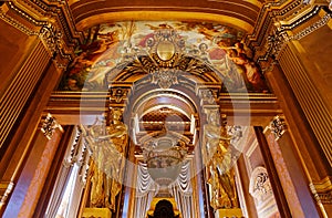 The Palais Garnier, Opera of Paris, interiors and details