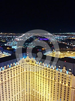 View of Paris Hotel Casino from Eiffel Tower