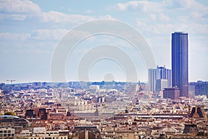 View of the Paris Montparnasse district and tower