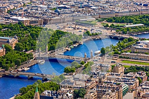 View of Paris, Pont Alexandre III and Place de la