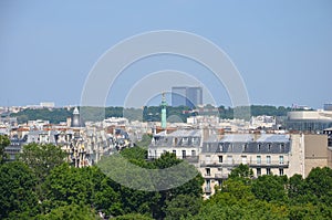 View of Paris rooftops; vue des toits de Paris