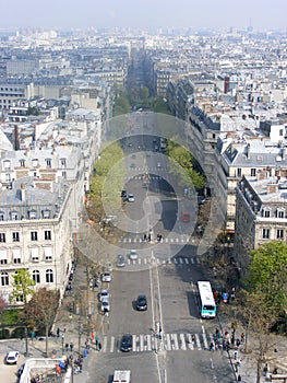 View of Paris steets on a spring day