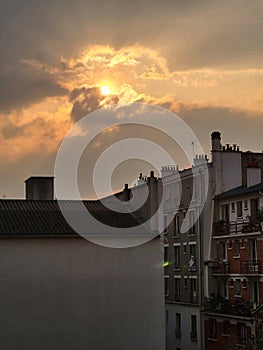 View of the parisian street, way of life of the parisians, Paris, France