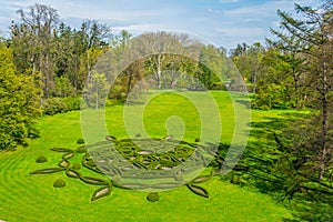 View of a park behind the archbishopÂ´s palace in Kromeriz, Czech republic....IMAGE