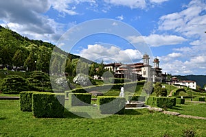 View of park and Casino in Slanic Moldova Bacau Romania