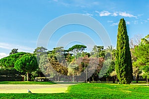 View of park on Castle Hill, Nice, French Riviera.