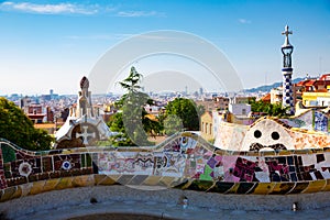 View of Park Guell. Barcelona