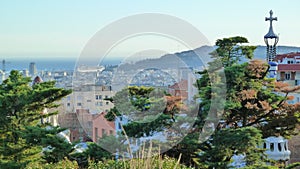 View from Park Guell in Barcelona (Spain) photo