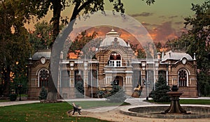 View of park and mansion of Prince Romanov, Tashkent