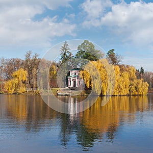 View of park Sofiyivka in Uman city. Ukraine